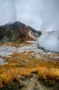 Lake Oyunuma in Noboribetsu, Hokkaido, Japan. Royalty Free Stock Photo