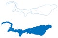 Lake Palena (South America, Argentina, Argentine Republic, Chile) map