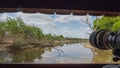 Lake Panic bird hide in Kruger Park by Skukuza Camp. Royalty Free Stock Photo