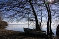 Lake panorama, with boat