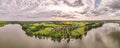 Lake panorama clouds water Royalty Free Stock Photo