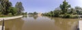 Lake panoramic of Jnan Sbil Bou Jeloud Gardens, in Fez