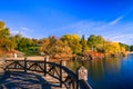 Lake and Park During Autumn Royalty Free Stock Photo