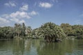 Lake in the Park de la Ciutadella in Barcelona, Spain. Royalty Free Stock Photo