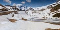 Lake on the pass Col De Vars, Alps, France Royalty Free Stock Photo