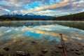 The lake Patricia at sunsise