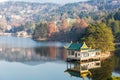 Lake pavilion in lushan mountain