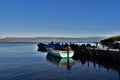 Lake in peace and quiet. City of Ohrid. Royalty Free Stock Photo