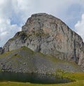 Lake and peak Casterau in Bearn Atlantic Pyrenees