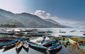 Lake Phewa, Pokhara, Nepal. Royalty Free Stock Photo