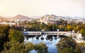 Lake Pichola and City Palace in India Royalty Free Stock Photo