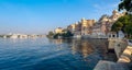 Lake Pichola and City Palace in Udaipur. India. Royalty Free Stock Photo