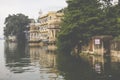 Lake Pichola with City Palace view in Udaipur, Rajasthan, India Royalty Free Stock Photo