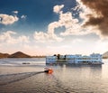 Lake Pichola and Taj Lake Palace in Udaipur. India.