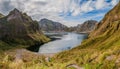 Lake Pinatubo, summit crater lake of Mount Pinatubo volcano, Philippin Royalty Free Stock Photo