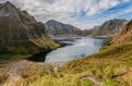 Lake Pinatubo, summit crater lake of Mount Pinatubo volcano, Philippin Royalty Free Stock Photo