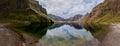 Lake Pinatubo, summit crater lake of Mount Pinatubo volcano, Philippin Royalty Free Stock Photo