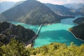 Canyon of Piva lake, Montenegro Royalty Free Stock Photo