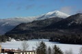 View of Lake Placid and Whiteface Mountain in the Adirondacks Royalty Free Stock Photo