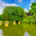 lake and pleasure boats Royalty Free Stock Photo