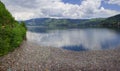 Lake pollution with plastic bags Royalty Free Stock Photo