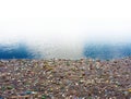 Lake pollution with white space Royalty Free Stock Photo