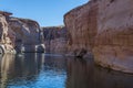 Canyon full of water in Arizona Lake Powell glen Royalty Free Stock Photo