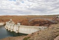 Lake Powell Dam in a sunny afternoon- Glen Canyon, Page Royalty Free Stock Photo