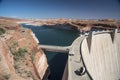 Lake Powell and the Glen Canyon Dam from the Carl Hayden Visitor Centre Royalty Free Stock Photo