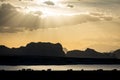 Lake Powell silhouette sunset Royalty Free Stock Photo