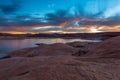 Lake Powell after Sunset Royalty Free Stock Photo