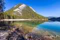 Lake Prags in autumn Royalty Free Stock Photo