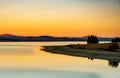 Lake Pukaki at sunset Royalty Free Stock Photo