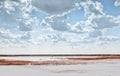 Lake Among Quartz Sand Under Beautiful Cloudy Sky