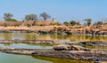 Lake at Rani Padmini Palace at Chittorgarh Fort. Rajasthan, India