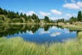 Lake reflecting landscape