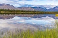 Lake reflection along the Denali Highway in Alaska Royalty Free Stock Photo