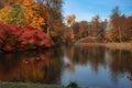 Lake reflections of fall foliage Royalty Free Stock Photo