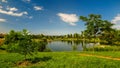 The lake in residential district Drujba in Sofia. Bulgaria part 1 Royalty Free Stock Photo