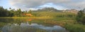 Lake and the ricefields Royalty Free Stock Photo