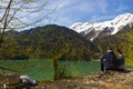 Lake Ritsa, Abkhazia Royalty Free Stock Photo