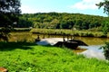 Lake in Romanian Peasant Museum, Dumbrava Sibiului, Transylvania Royalty Free Stock Photo