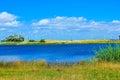 Lake in Romney Marsh nice summer day view East Sussex England