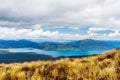 Lake Rotoaira seen from Tongariro volcano in the New Zealand