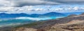 Lake Rotoaira seen from Tongariro volcano in the New Zealand