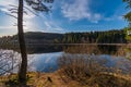 Lake rubener teich in the upper austrian moorland tanner moor