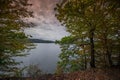 Lake Rursee in the Eifel nature park in western Germany