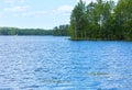 Lake Rutajarvi summer view (Finland). Royalty Free Stock Photo