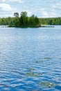 Lake Rutajarvi summer view (Finland). Royalty Free Stock Photo