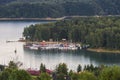 Lake and sailing boats. Royalty Free Stock Photo